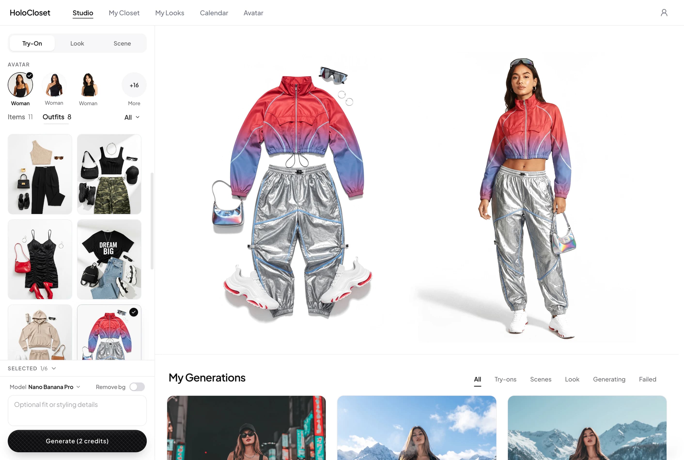 HoloCloset App Screenshot