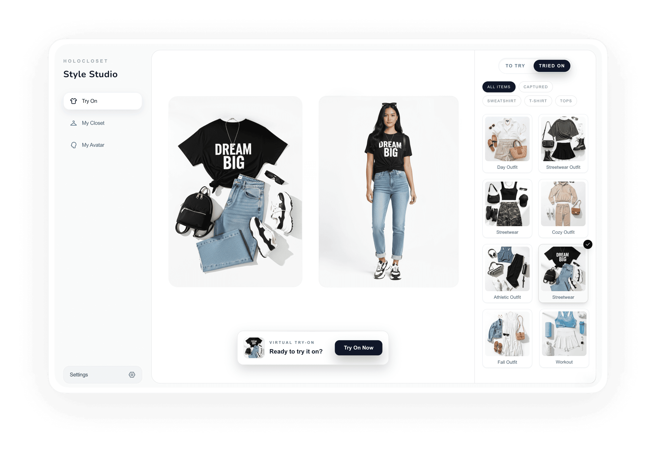 HoloCloset App Screenshot
